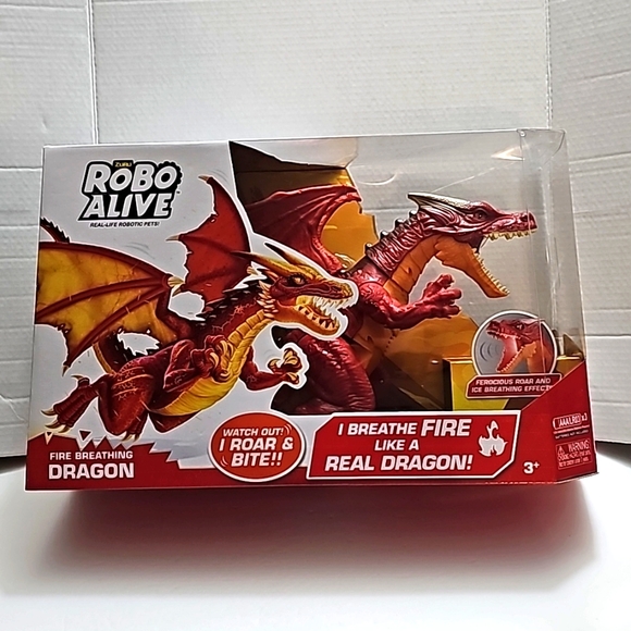Robo Alive Fire Breathing Dragon By Zuru NIB - Picture 1 of 7